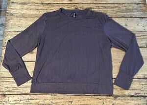 Lukka Lux Women’s Size M Plum Heathered Long Sleeve Shirt NWOT